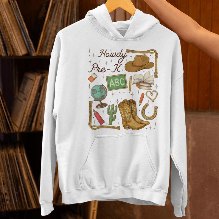 Retro Howdy Pre-K Back To School Western Teacher Women's Hoodie, gift for family, gift for coworker Retro Howdy Pre-K Back To School Western Teacher Women's Hoodie, gift for family, gift for coworker