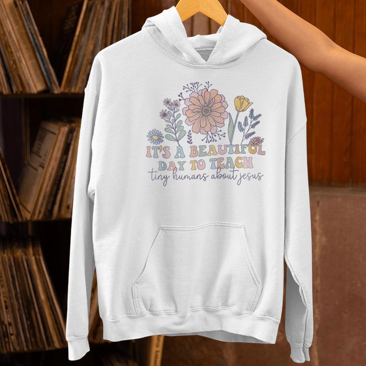 Retro I Teach Tiny Humans About Jesus Christian Teacher Women's Hoodie, gift for family, gift for coworker Retro I Teach Tiny Humans About Jesus Christian Teacher Women's Hoodie, gift for family, gift for coworker