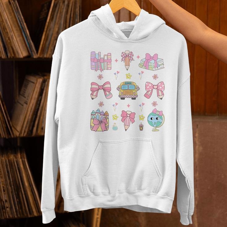 School Pencils And Bows Teacher Bow Coquette Pencil Girls Women's Hoodie, gift for family, gift for coworker School Pencils And Bows Teacher Bow Coquette Pencil Girls Women's Hoodie, gift for family, gift for coworker