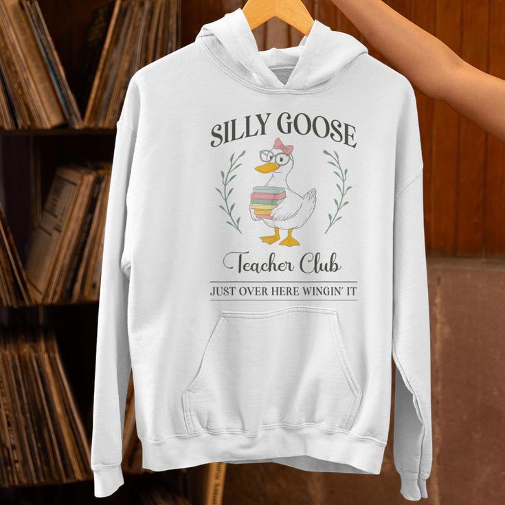 Silly Goose Teacher Club Women's Hoodie, gift for family, gift for coworker