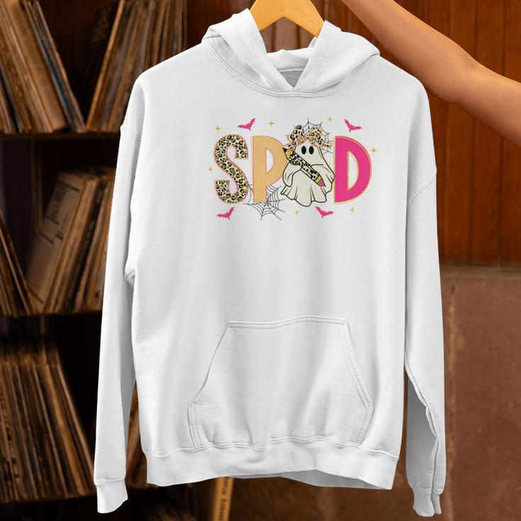 Sped Teacher Halloween Ghost Special Education Preppy Fall Women's Hoodie, gift for family, gift for coworker Sped Teacher Halloween Ghost Special Education Preppy Fall Women's Hoodie, gift for family, gift for coworker