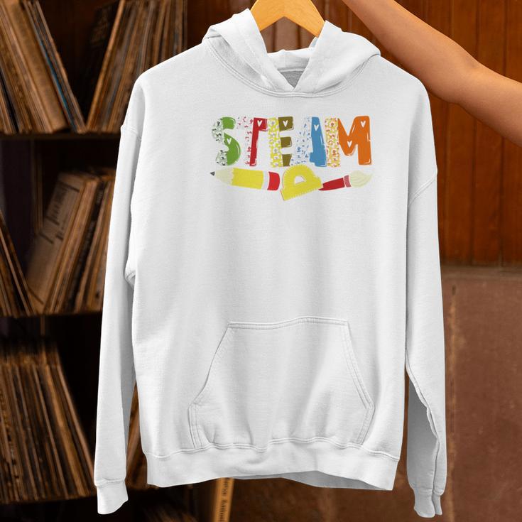 Steam Teacher Science Tech Engineering Arts Maker Women's Hoodie, Science Teacher Hoodies, gift for family, gift for coworker