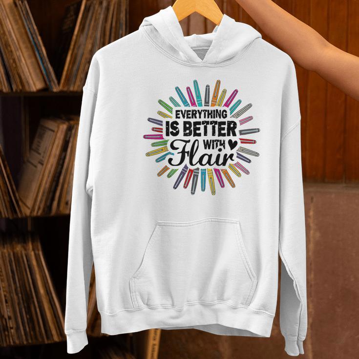 Teacher Flair Pen Art Lover School Supplies Women's Hoodie, gift for family, gift for coworker
