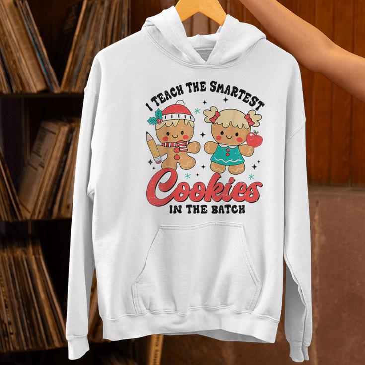Teacher Of Smart Cookies Cute Gingerbread Teacher Christmas Women's Hoodie, gift for family, gift for coworker
