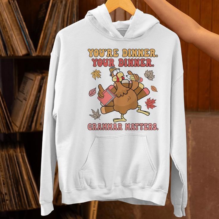 Thanksgiving Grammar Thankful English Teacher Fall Turkey Women's Hoodie, English Teacher Hoodies, gift for family, gift for coworker Thanksgiving Grammar Thankful English Teacher Fall Turkey Women's Hoodie, English Teacher Hoodies, gift for family, gift for coworker