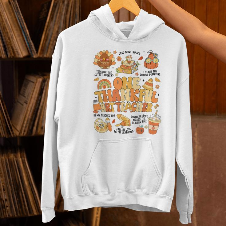 Thanksgiving One Thankful Art Teacher Fall Groovy Men Women Women's Hoodie, Groovy Teacher Hoodies, gift for family, gift for coworker Thanksgiving One Thankful Art Teacher Fall Groovy Men Women Women's Hoodie, Groovy Teacher Hoodies, gift for family, gift for coworker