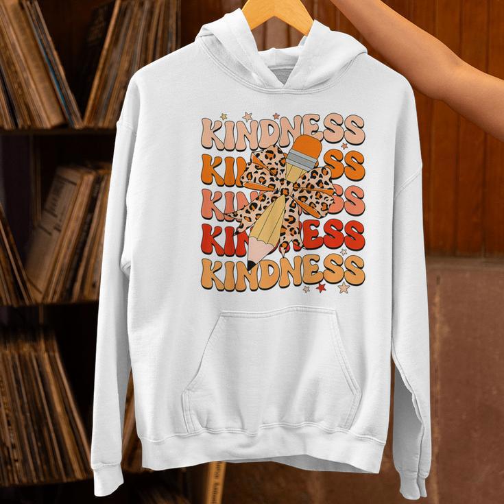 Unity Day Orange Kindness Teacher Bow Anti Bullying Be Kind Women's Hoodie, gift for family, gift for coworker