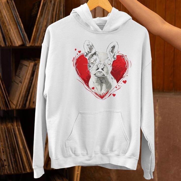 Valentine's Day Boston Terrier Dog Women's Hoodie, gift for family, gift for coworker