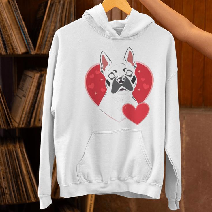 Valentine's Day Boston Terrier Women's Hoodie, gift for family, gift for coworker
