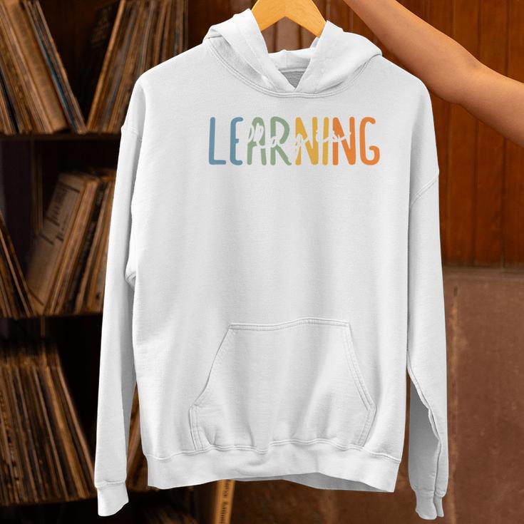 Vintage Play Is Learning Back To School Toddler Teacher Women's Hoodie, gift for family, gift for coworker
