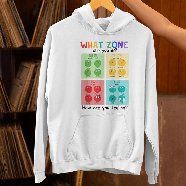 What Zone Are You In How Are You Feeling Teacher Women's Hoodie, gift for family, gift for coworker What Zone Are You In How Are You Feeling Teacher Women's Hoodie, gift for family, gift for coworker