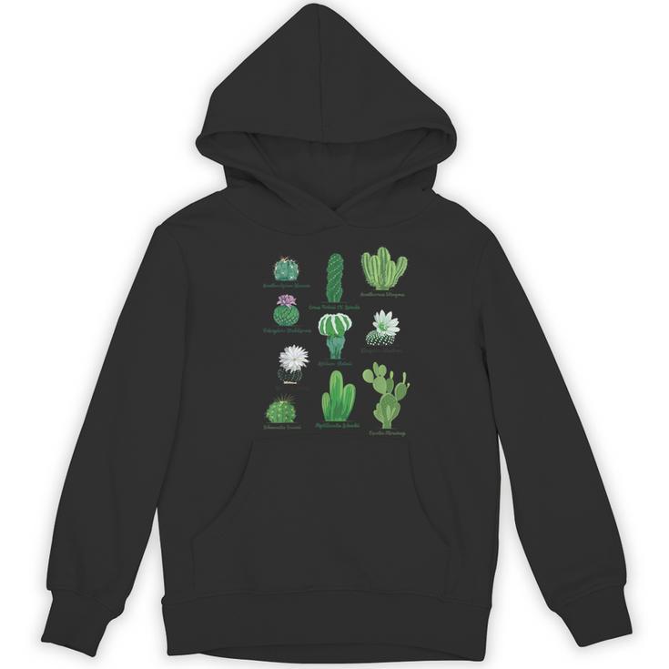 10 Types Of Cactus Succulent Teacher Chart Cactus Lover Tee Women's Hoodie, novelty gifts, funny gifts