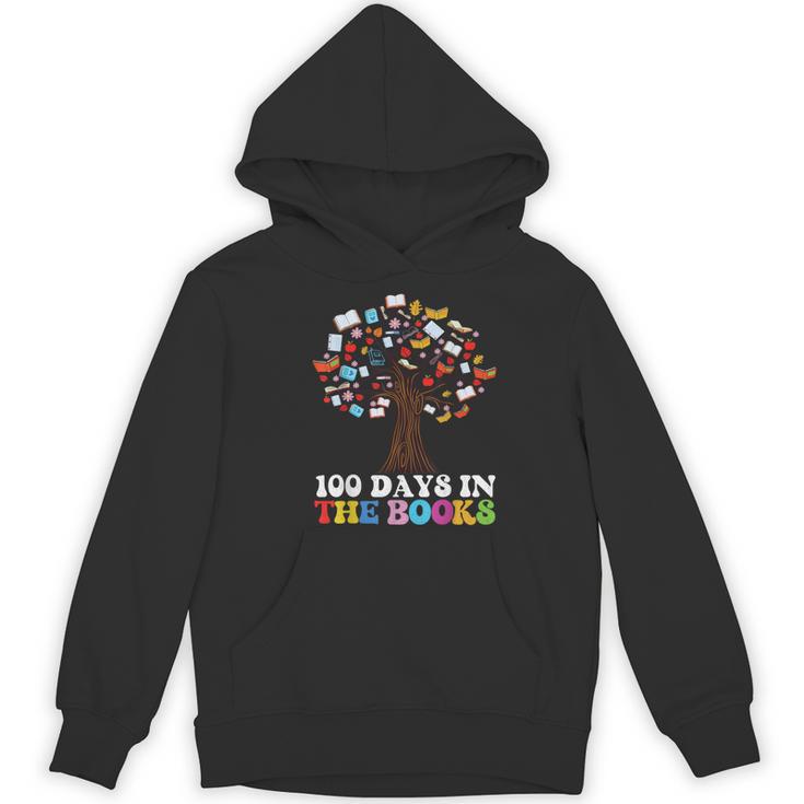 100 Days In The Books Reading Teacher 100th Day Of School Women's Hoodie, novelty gifts, funny gifts