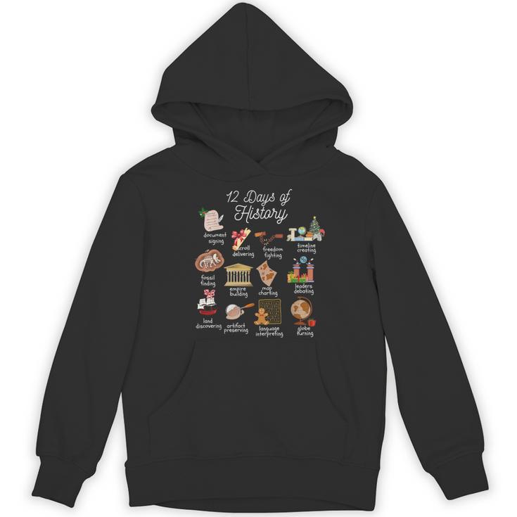 12 Day Of History Teacher Christmas Social Studies Student Women's Hoodie, novelty gifts, funny gifts 12 Day Of History Teacher Christmas Social Studies Student Women's Hoodie, novelty gifts, funny gifts