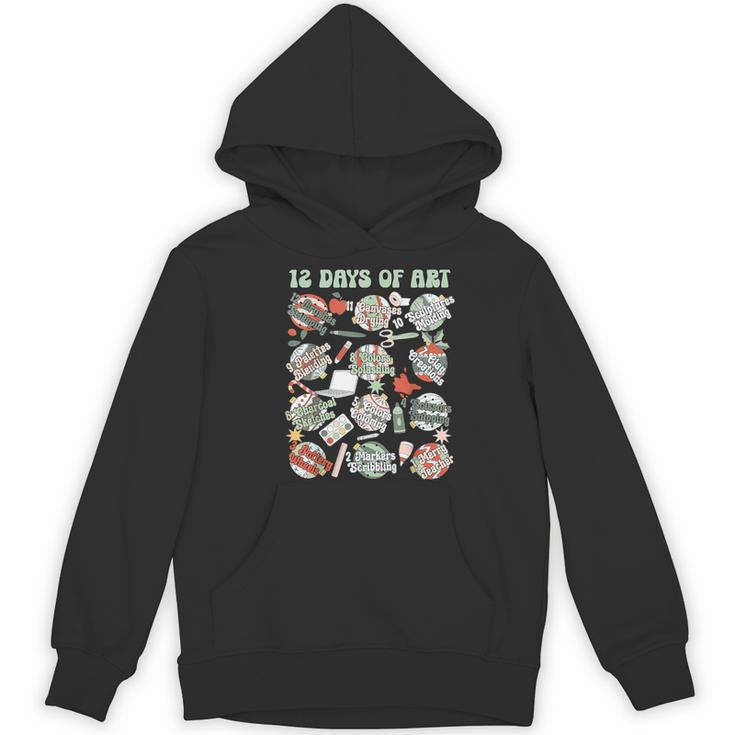 12 Days Of Art Teacher Christmas Artists Painter Educational Women's Hoodie, novelty gifts, funny gifts