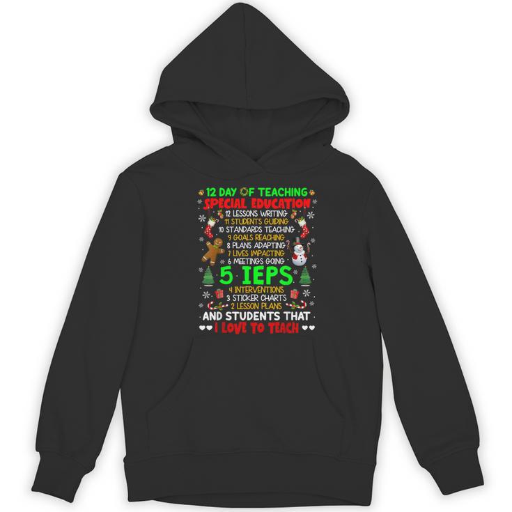 12 Days Of Teaching Special Education IEPS SPED Teacher Xmas Women's Hoodie, novelty gifts, funny gifts