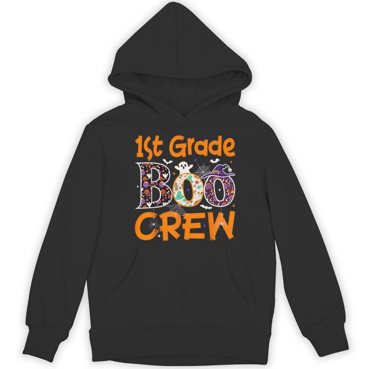 1st Grade Boo Crew First Grade Halloween Teacher Women's Hoodie, novelty gifts, funny gifts