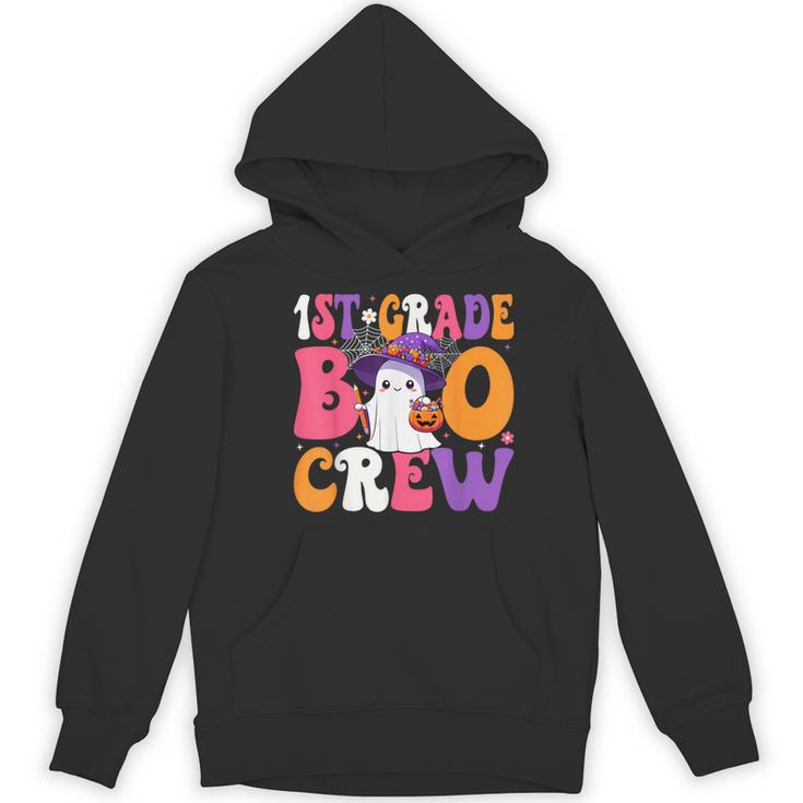 1st Grade Boo Crew Halloween First Grade Halloween Teacher Women's Hoodie, novelty gifts, funny gifts