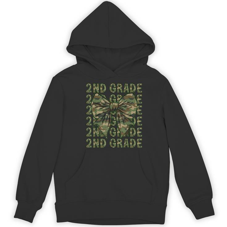 2nd Grade Teacher Student Camo Bow Back To School Women's Hoodie, novelty gifts, funny gifts 2nd Grade Teacher Student Camo Bow Back To School Women's Hoodie, novelty gifts, funny gifts