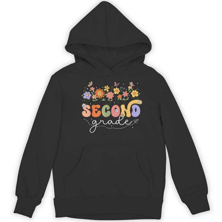 2nd Second Grade Teacher Wildflower Back To School Floral Women's Hoodie, novelty gifts, funny gifts