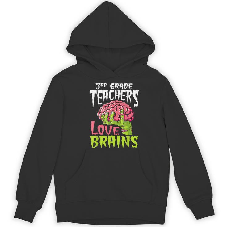 3rd Grade Teachers Love Brains Zombie Teacher Halloween Women's Hoodie, novelty gifts, funny gifts