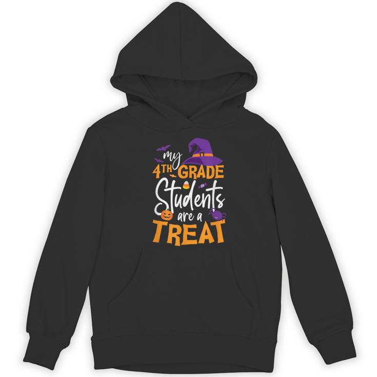 My 4th Grade Students Are a Treat Teacher Halloween Witch For Men Women Kids Women's Hoodie, novelty gifts, funny gifts