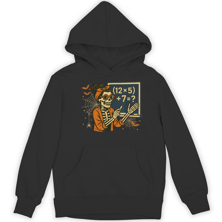 67 Teacher Halloween Skeleton Six Seven Meme Math Women's Hoodie, novelty gifts, funny gifts