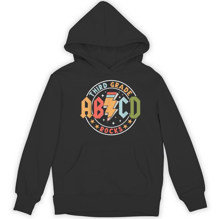 ABCD 3rd Grade Rocks Pencil Lightning Teachers Rock Boys Women's Hoodie, novelty gifts, funny gifts