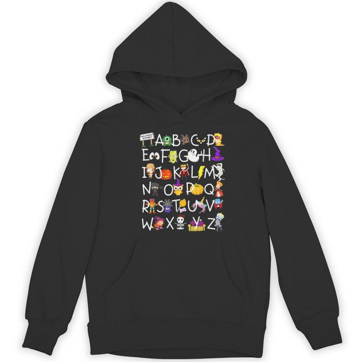 Alphabet ABCs Halloween Characters Kindergarten Teacher Kids Women's Hoodie, novelty gifts, funny gifts Alphabet ABCs Halloween Characters Kindergarten Teacher Kids Women's Hoodie, novelty gifts, funny gifts