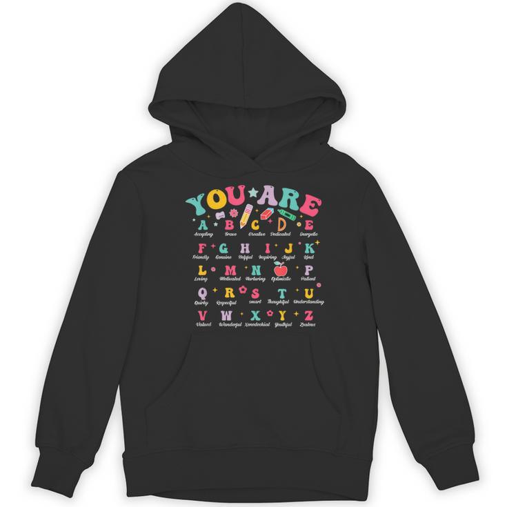 Alphabet Positive Affirmations Back To School Teacher Women's Hoodie, novelty gifts, funny gifts Alphabet Positive Affirmations Back To School Teacher Women's Hoodie, novelty gifts, funny gifts
