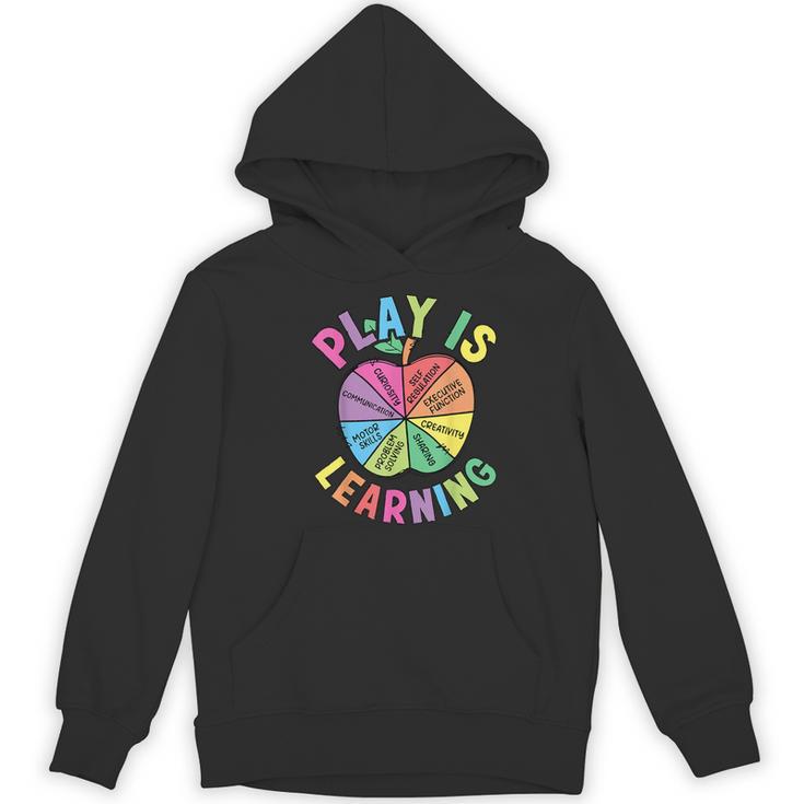 Apple Retro Play Is Learning Kindergarten Teacher Daycare Women's Hoodie, novelty gifts, funny gifts Apple Retro Play Is Learning Kindergarten Teacher Daycare Women's Hoodie, novelty gifts, funny gifts