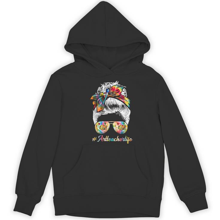 Art Teacher Life Messy Bun Back To School Art Teacher Women's Hoodie, novelty gifts, funny gifts