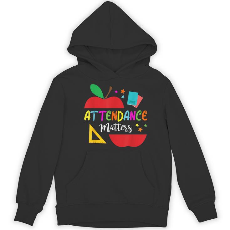 Attendance Matters Teacher Apple For Back To School Women's Hoodie, novelty gifts, funny gifts Attendance Matters Teacher Apple For Back To School Women's Hoodie, novelty gifts, funny gifts