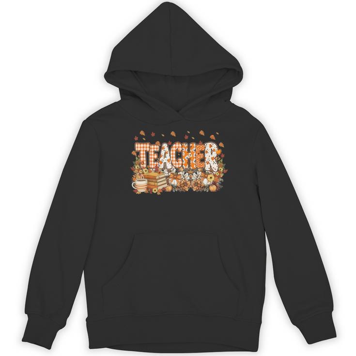 Autumn Pumpkin Thanksgiving Coffee Floral Teacher Fall Women's Hoodie, novelty gifts, funny gifts Autumn Pumpkin Thanksgiving Coffee Floral Teacher Fall Women's Hoodie, novelty gifts, funny gifts