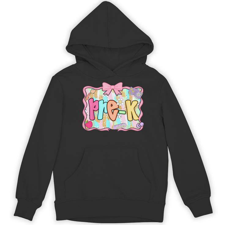 Back To School Pre-K Preppy Teacher Girl Women's Hoodie, novelty gifts, funny gifts