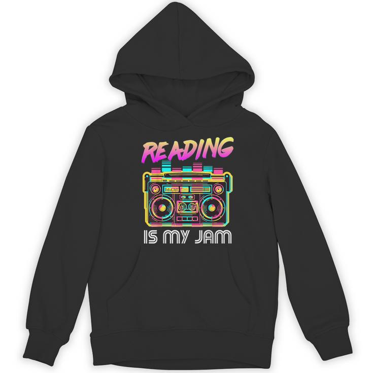 Back To School Retro Reading Is My Jam 80s Teacher Boombox Women's Hoodie, novelty gifts, funny gifts Back To School Retro Reading Is My Jam 80s Teacher Boombox Women's Hoodie, novelty gifts, funny gifts