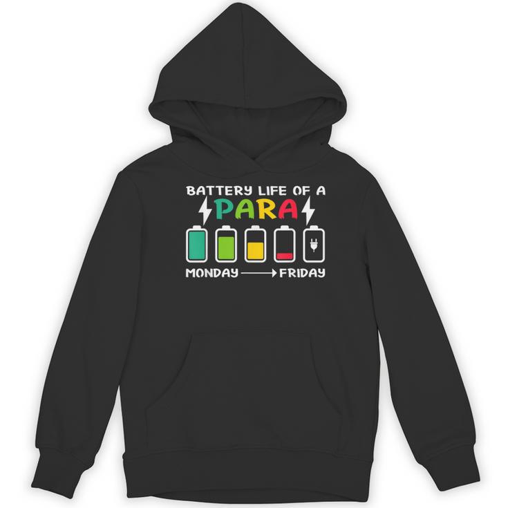 Battery Life Of a Paraprofessional Para Teacher Life Women's Hoodie, novelty gifts, funny gifts