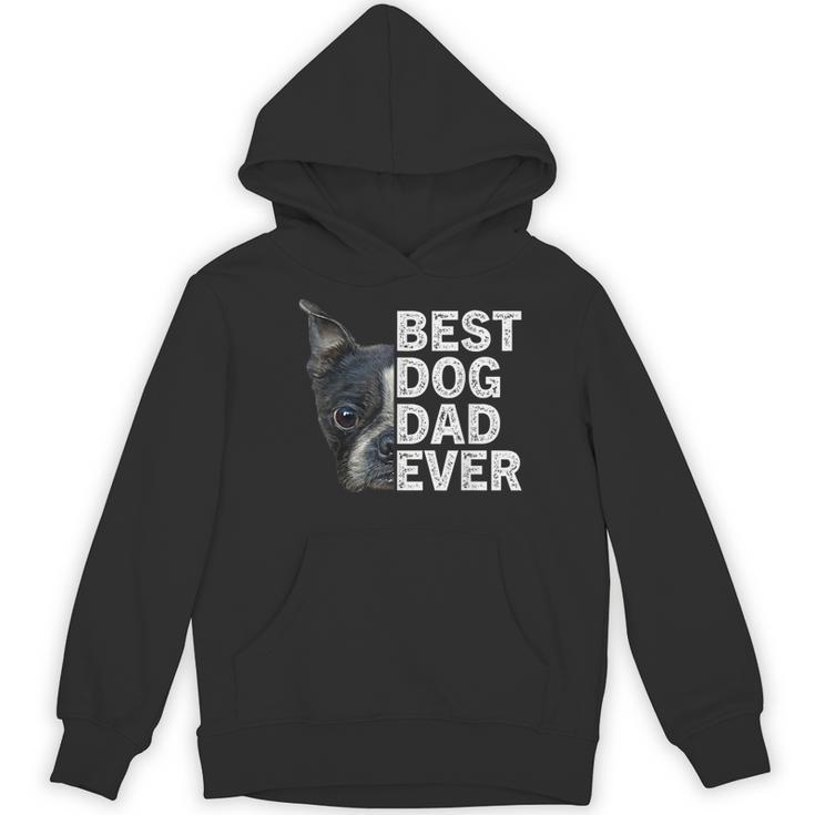 Best Dog Dad Ever Boston Terrier Dog Lover For Dad Men Women Girls Kids Women's Hoodie, novelty gifts, funny gifts