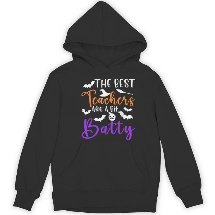 The Best Teachers Are A Bit Batty Teacher Bat Halloween Women's Hoodie, novelty gifts, funny gifts