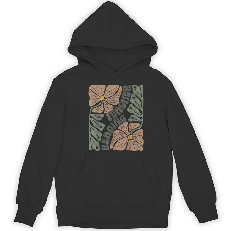 Boho Floral Reading Teacher Retro Reading Specialist Wildfl Women's Hoodie, novelty gifts, funny gifts