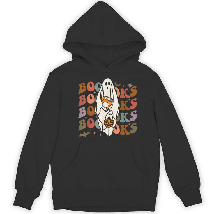 Booooks Ghost Halloween Groovy Vintage Teacher Book Reading Women's Hoodie, novelty gifts, funny gifts Booooks Ghost Halloween Groovy Vintage Teacher Book Reading Women's Hoodie, novelty gifts, funny gifts