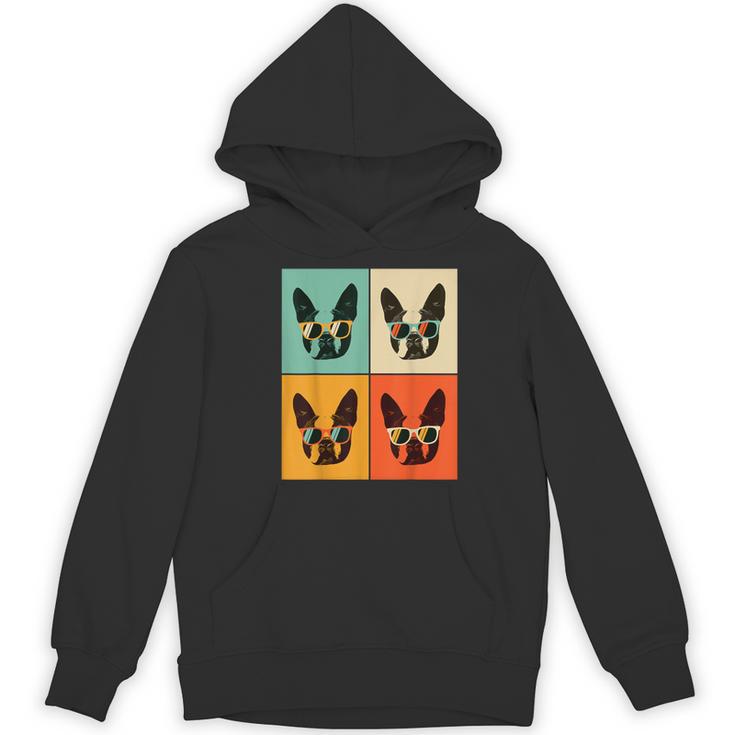 Bostie Dog Lover Boston Terrier With Sunglasses For Men Women Girls Kids Women's Hoodie, novelty gifts, funny gifts