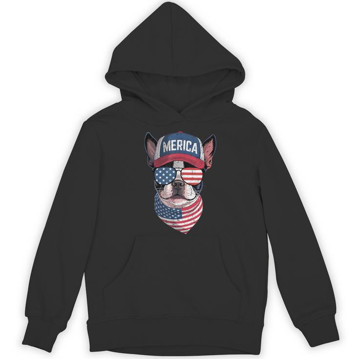 Boston Terrier 4th Of July US Merica Bostie Dog Patriotic For Men Women Kids Women's Hoodie, novelty gifts, funny gifts