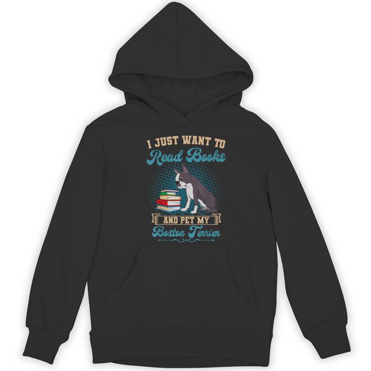 Boston Terrier American Gentleman Bibliophile Book Lover Women's Hoodie, novelty gifts, funny gifts