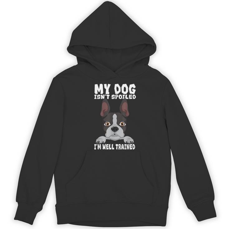 Boston Terrier American Gentleman Dog Lover I'm Well Trained Women's Hoodie, novelty gifts, funny gifts