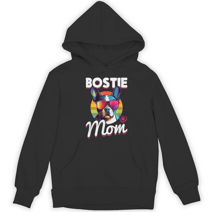 Boston Terrier Bostie Dog Breed Pet Bostie Mom Women's Hoodie, novelty gifts, funny gifts