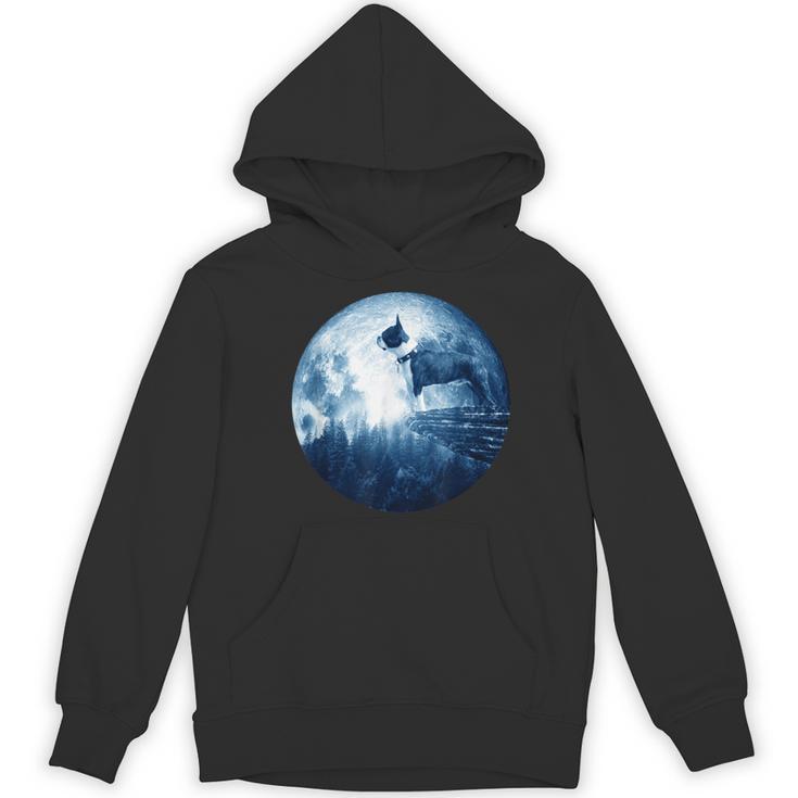 Boston Terrier Dog Moon Dog Mom Dad Women Men Dog Lovers Women's Hoodie, novelty gifts, funny gifts