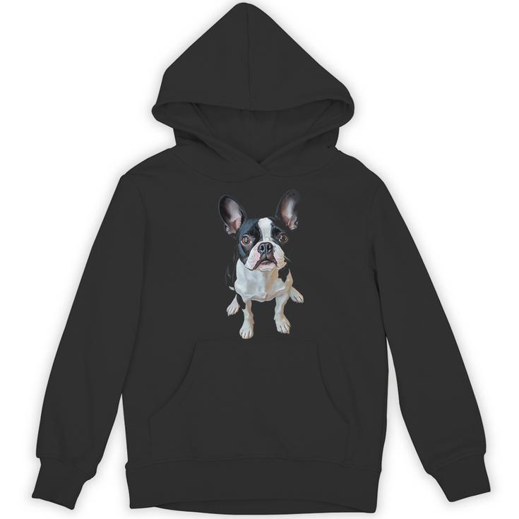 Boston Terrier Dog Motif Pet Art Boston Terrier Men Women Kids Women's Hoodie, novelty gifts, funny gifts