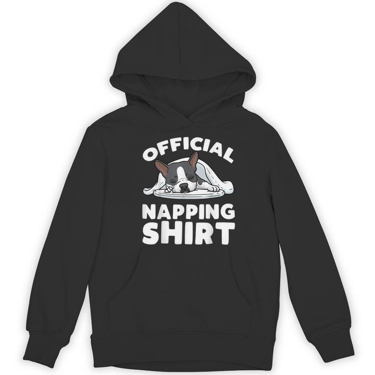 Boston Terrier Dog Official Sleeping Shirt Men Women Kids Women's Hoodie, novelty gifts, funny gifts