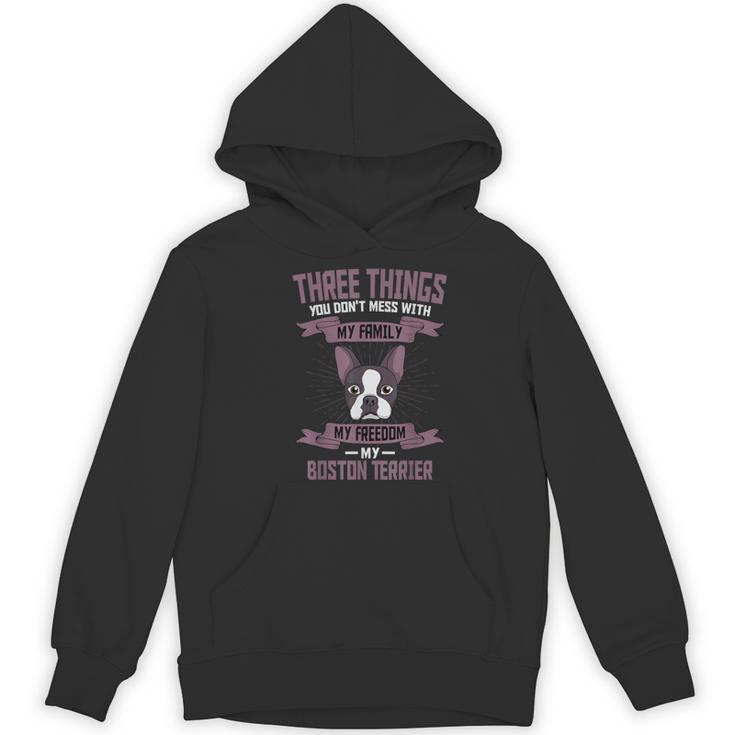 Boston Terrier Don't Mess With American Gentleman Dog Lover Women's Hoodie, novelty gifts, funny gifts